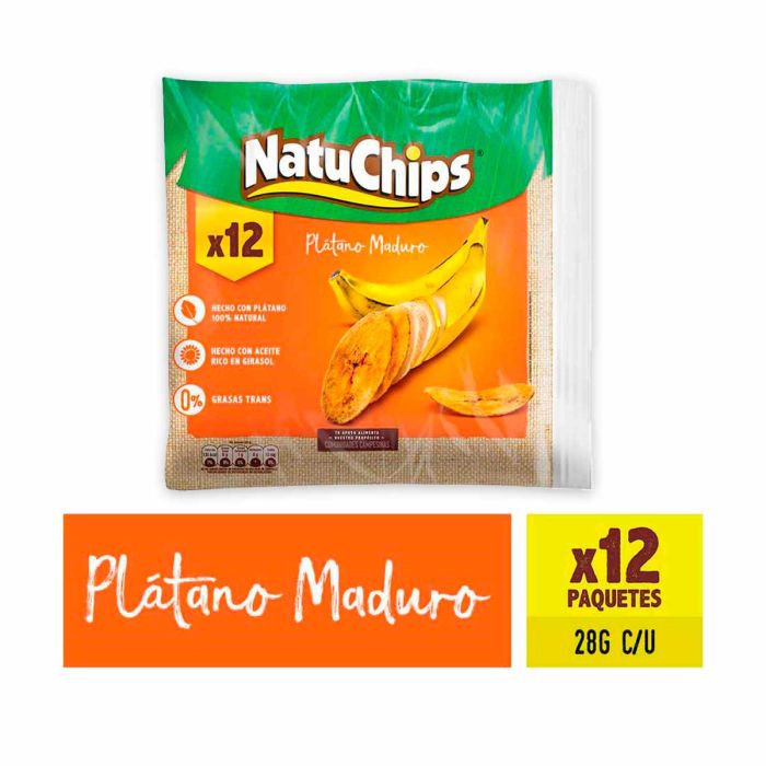 NATUCHIPS PLATANO MADURO (12 pack)